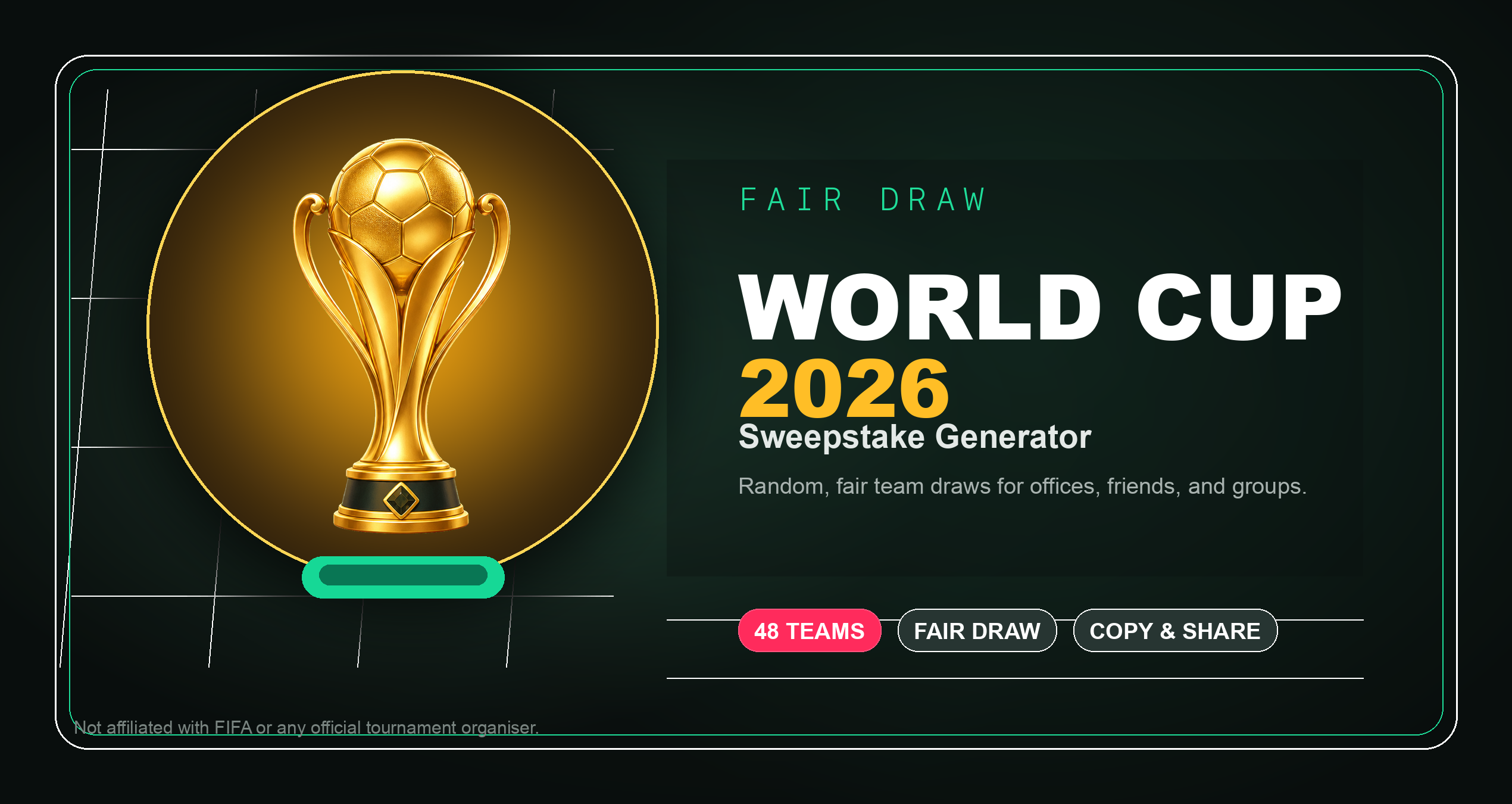 Office World Cup Sweepstake Generator